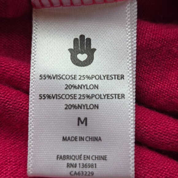 Spiritual Gangster Grateful Fuchsia Pink Long Sleeve Sweater Size Medium - Picture 11 of 13